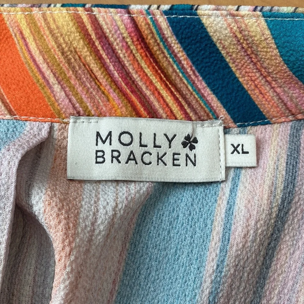 Molly Bracken Multicolor Striped Sleeveless Blouse - Picture 4 of 4